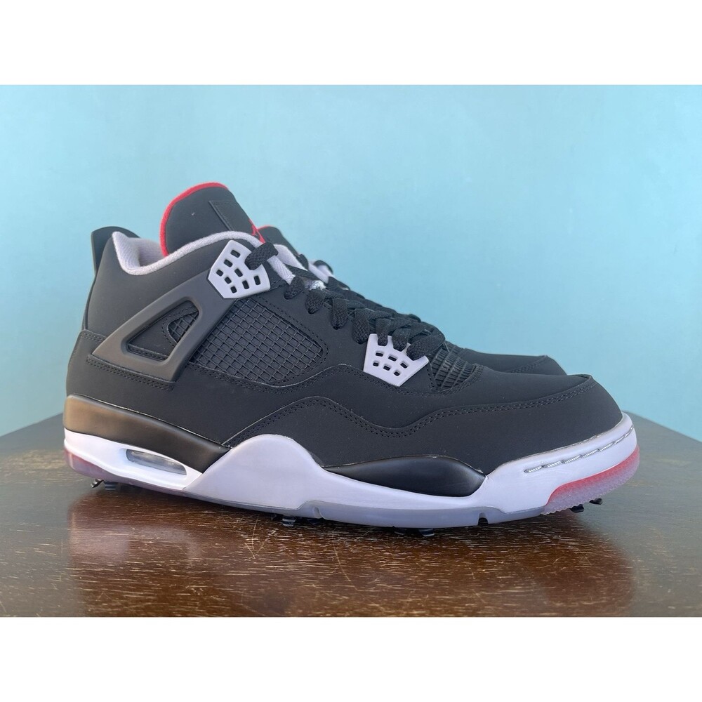 Nike Air Jordan 4 Retro Golf "Bred" Black/Red Men’s Size 14 CU9981-002